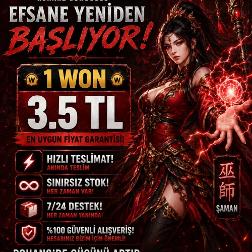 7-24 AKTİF! 100 WON 350₺! STOK DERDİ YOK!