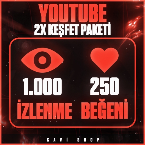  ⭐YOUTUBE 2X KEŞFET PAKETİ 5 ❤️KALİTELİ+GARANTİLİ⭐
