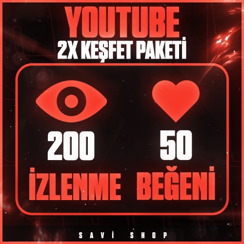  ⭐YOUTUBE 2X KEŞFET PAKETİ 2 ❤️KALİTELİ+GARANTİLİ⭐