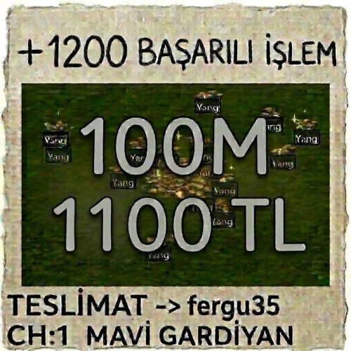 100m 1100tl STOK 2T ANINDA HIZLI TESLİM