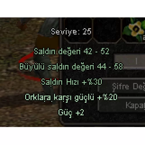  20 ORK 2 GÜÇ GÜMÜŞ KILIÇ