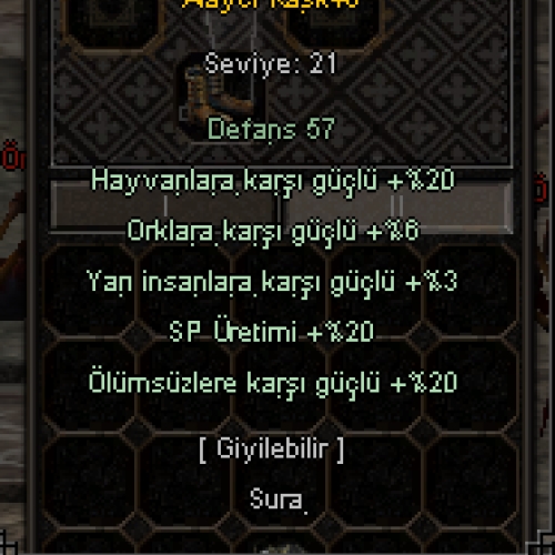 +8 SURA KASKI ÖLÜMSÜZ 20 HAYVAN 20 ÖMÜRLÜK EFSUN