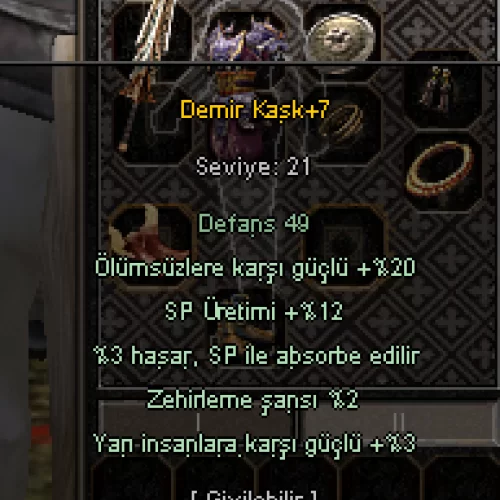  ÖLÜMSÜZLÜ DEMİR KASK
