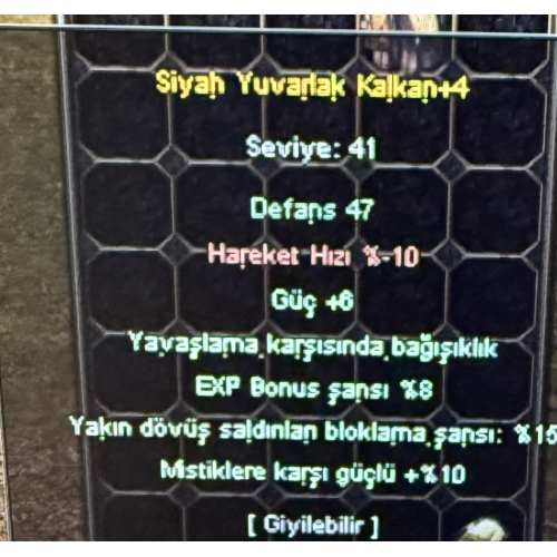 Artı 4 Syk 15 blok 6 güç 8 exp 10 mistik