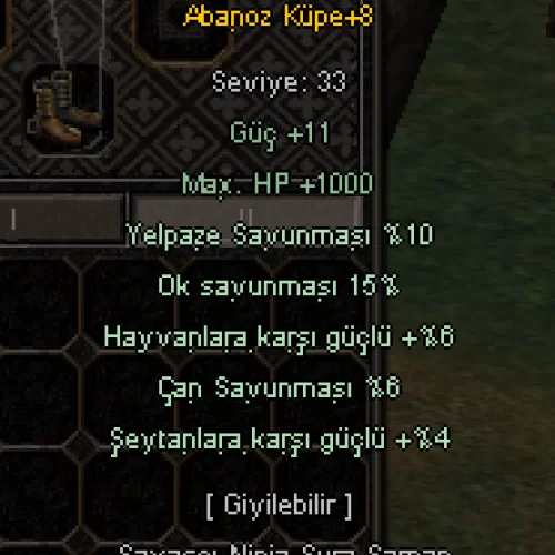  +8 ABANOZ KÜPE 5 EFSUN 15 OK