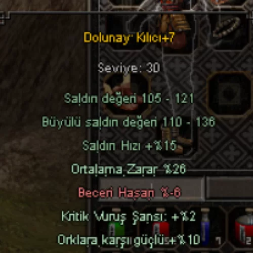  +7 Dolunay 26 Ort 10 Ork 10 Hayvan 2 Kritik - 5 EFSUN