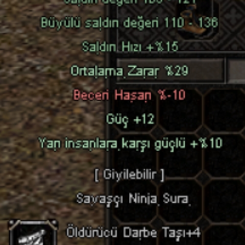  +7 29 ORTALAMA 10YARI 12GÜÇ +4CANAVAR +4DARBE DOLU