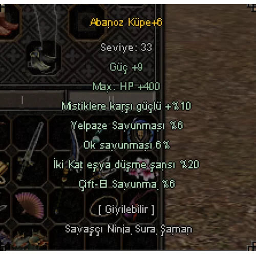EFSANE BOT 8 SERSEM 10 KRİTİK 6 OK SAVUNMA SANSI 3 SALDIRI HIZI  ÖMÜRLÜK