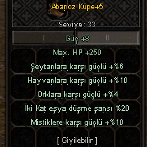  20 EŞYA ABANOZ EFSANE İTEM HER FARMA UYGUN