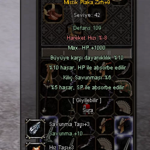  SVDE TEK +9 MİSTİK PLAKA ZIRH