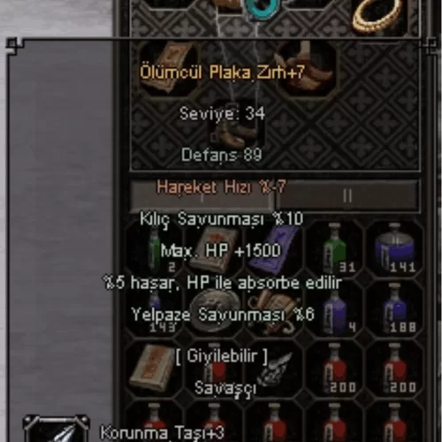  +7 ÖLÜMCÜL PLAKA ZIRH