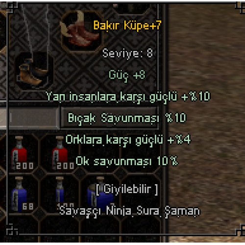 +7  BAKIR KÜPE 4 EFSUN 10 YARI İNSANLI