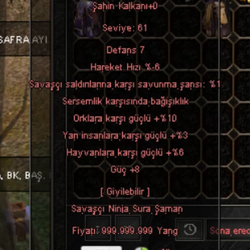 SAHIN KALKAN SERSEM-8GUC-3YARI- 5EFSUN +0 HEMEN TESLIM