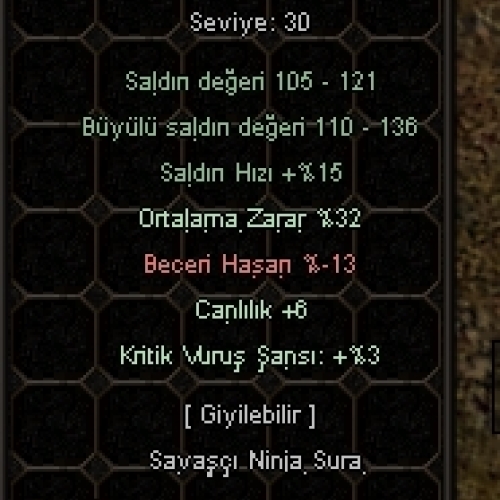 +7 32 ORT DOLU +3 CANAVAR +3 KRİTİK