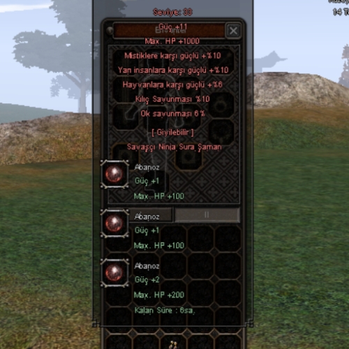 +8 ABANOZ KÜPE 10 YARI 10 KILIÇ