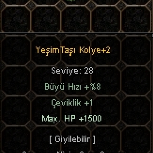 +2 YEŞİMTAŞI KOLYE 1.5K TEK EFSUN