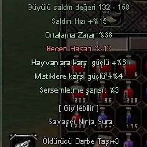 Bu güne özel toplu item indirimi +9 dolunay kılıcı fiyatına