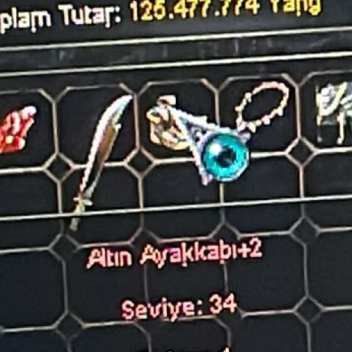  34 lvl lik altın ayakkabı 2k hp