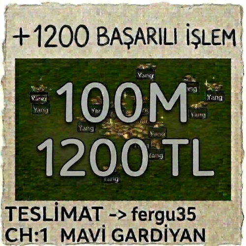 100m 1200tl STOK 1.5T