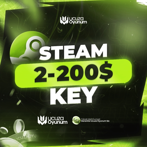  2$ - 200$ ⚡ +100₺ Random Steam Key