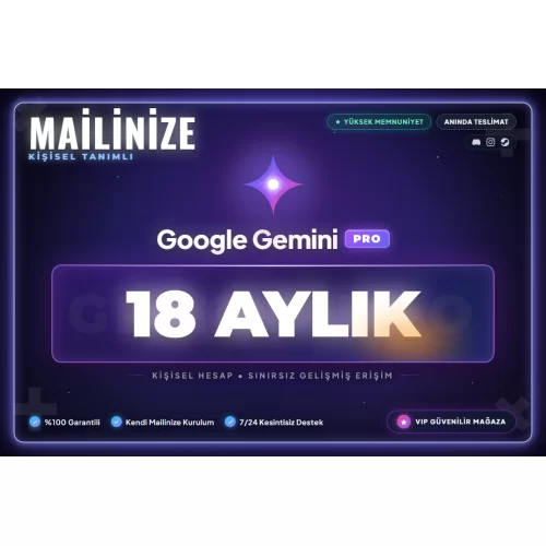 GEMİNİ PRO 18 AYLIK  KİŞİYE ÖZEL