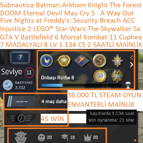  7 MADALYALI 8 LV GTA V Battlefield 6 Injustice 2 LEGO® Star Wars:The