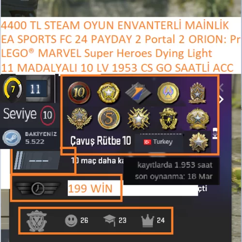  11 MADALYALI 10 LV 1953 CS 2 SAATLİ EA SPORTS FC™ 24 LEGO® MARVEL