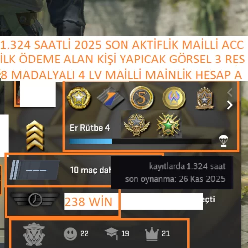  8 MADALYALI 4 LV İLK ÖDEME ALAN KİŞİ YAPICAK MAİLLİ MAİNLİK