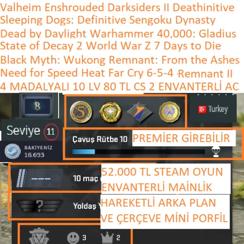  4 MADALYALI 10 LV NFS HEAT Far Cry 6-5-4 Remnant II Black Myth: Wukong