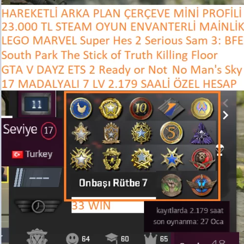  17 MADALYALI 7 LV GTA V DAYZ BFE 3 ETS 2 Ready or Not No Man\s Sky