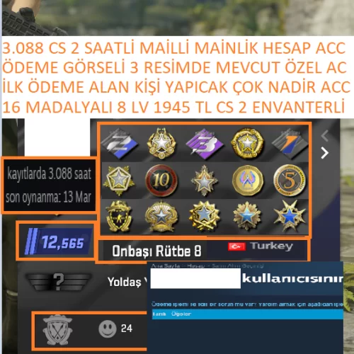  16 MADALYALI 8 LV İLK ÖDEME YAPICAK 1945 TL CS 2 ENVANTERLİ ÖZEL NADİR