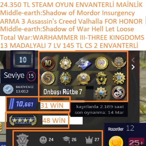  13 MADALYALI 7 LV Total War:WARHAMMER III-THREE KINGDOMS Assassin\s