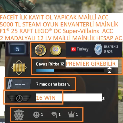  2 MADALYALI 12 LV FACEİT F1® 25 RAFT LEGO DC Super-Villains 5000 TL